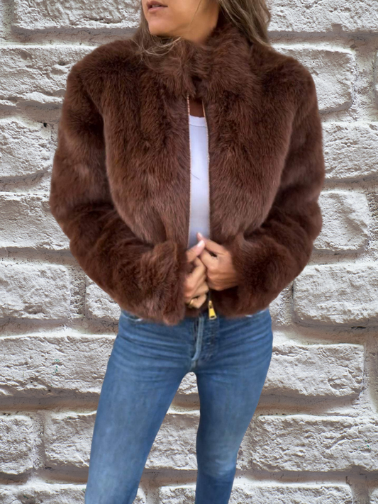 Sophie High Collar Zip-Up Winter Jacket