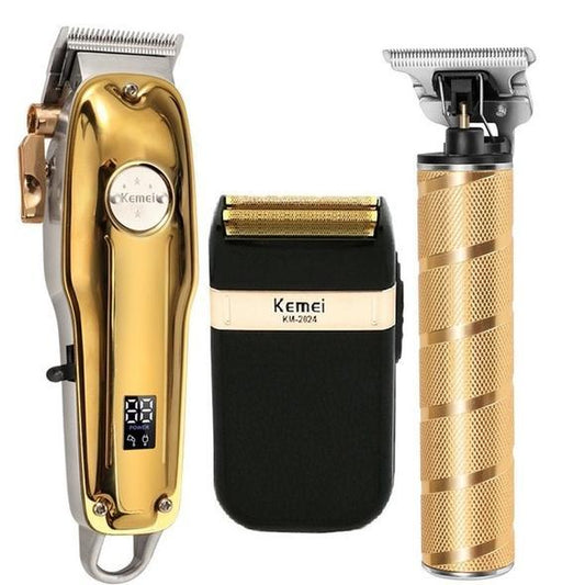 3 in 1 Cordless Hair Trimmer Set with Outliner and Foil Shaver