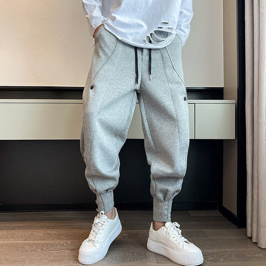 Velvet-Touch Tapered Cuffed Joggers