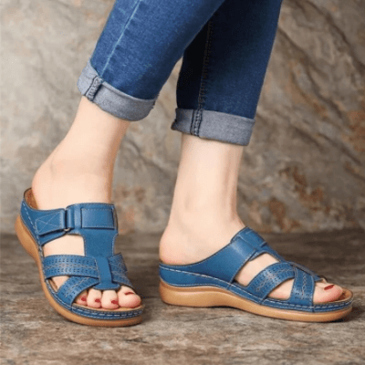 Orthopedic Platform Wedge Slip-On Sandals