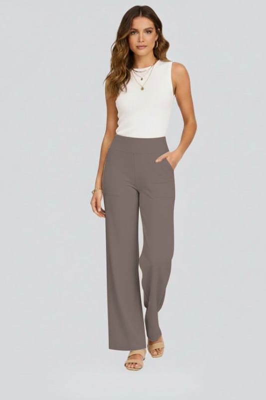 High Waist Wide-Leg Trousers