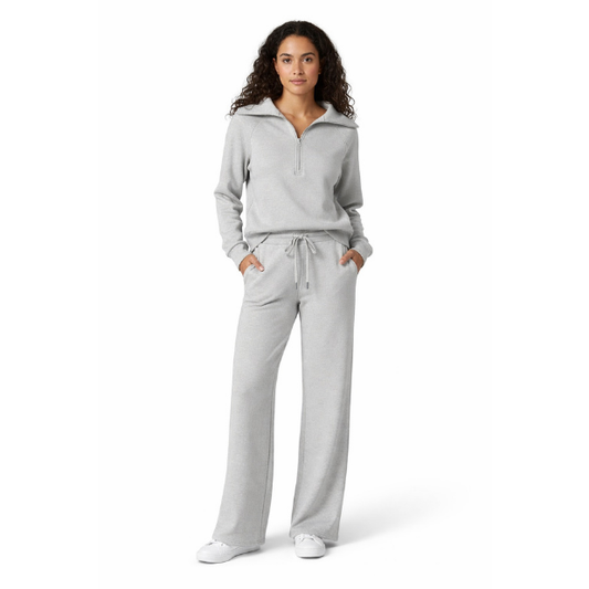 Relaxed Cotton Knit Lounge Set