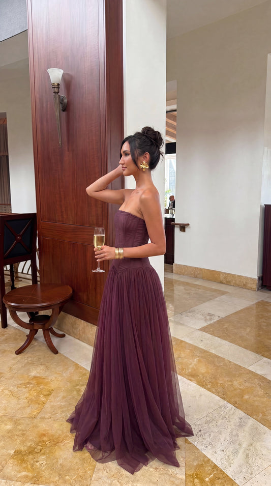 Corset Bodice Maxi Dress