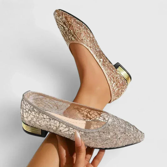 Lace Mesh Orthopedic Shoes With Cushioned Sole