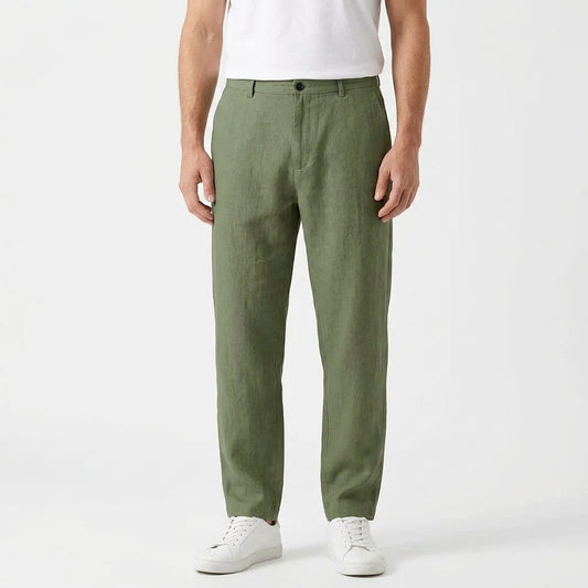 Men's Drawstring Waist Summer Trousers with Pockets