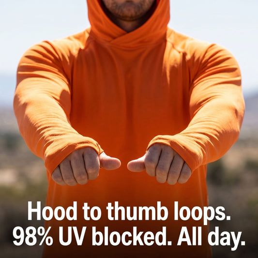 Men's UPF 50+ Sun Hoodie With Thumb Loop Cuffs