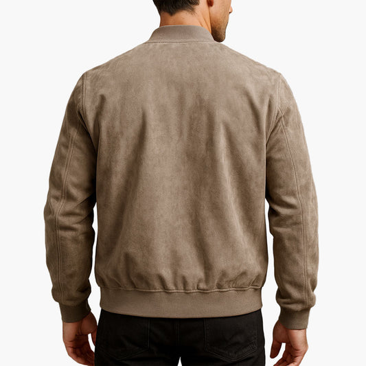 Men's Slim Fit Bomber Jacket Minimalist Design