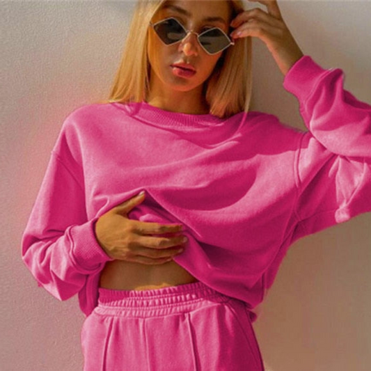 Relaxed Fit Two Piece Jogger Tracksuit Set