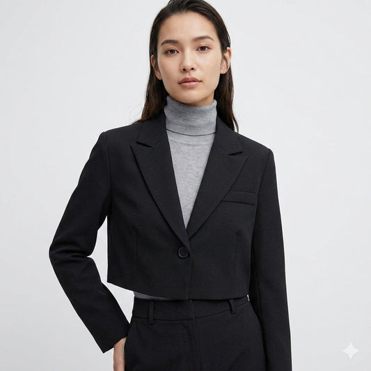 Cropped Tailored Blazer