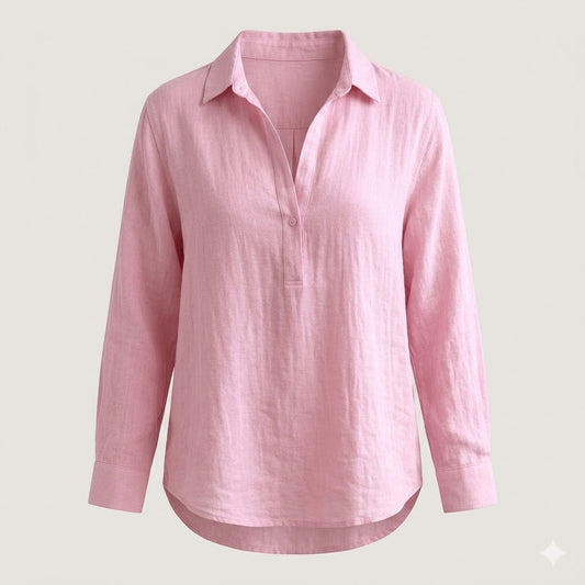Relaxed Fit Linen Blend Shirt