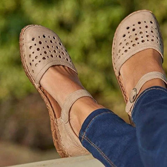 Buckle Wrap Ankle Strap Hollow Out Sandals