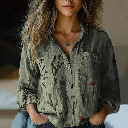 Bohemian Vintage Style Relaxed Fit Blouse