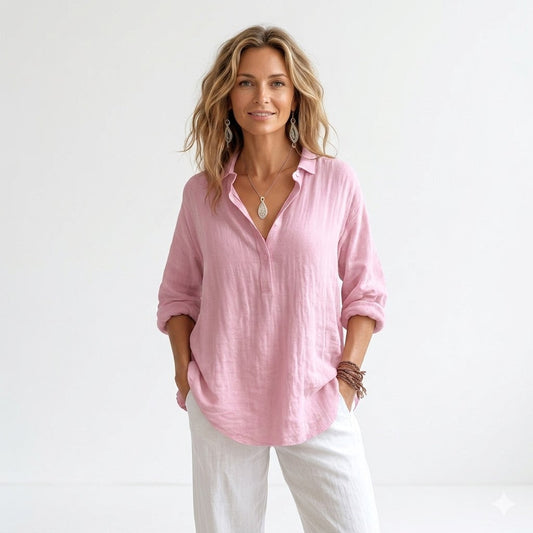 Relaxed Fit Linen Blend Shirt