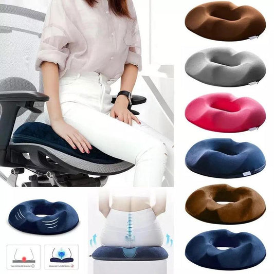 Memory Foam Donut Seat Cushion With Washable Cover