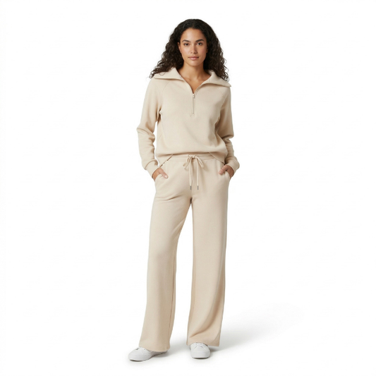 Relaxed Cotton Knit Lounge Set