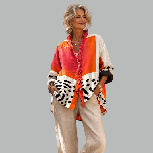 Relaxed Fit All Over Print Blouse