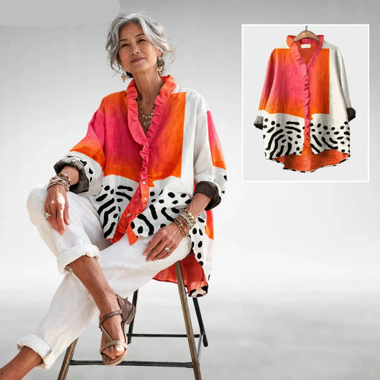 Relaxed Fit All Over Print Blouse