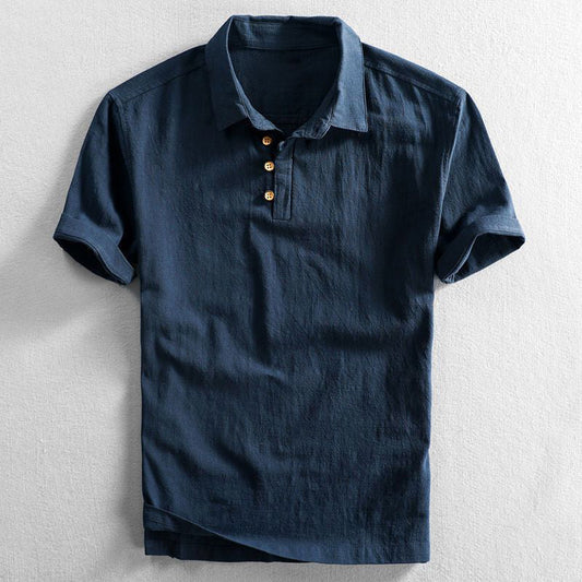 Short Sleeve Button Polo Shirt