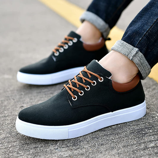 Men's David Canvas Sneakers With White Sole