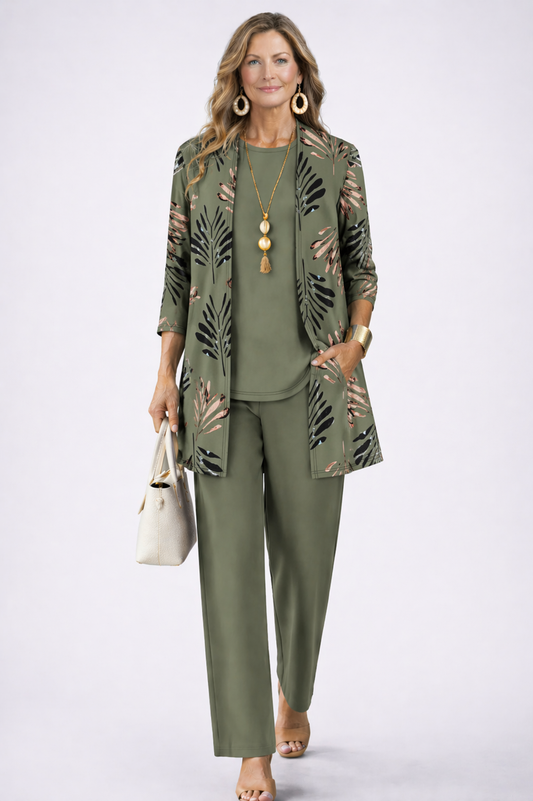 Printed Three Piece Coordinate Set