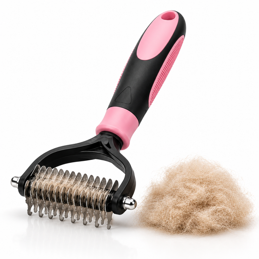 Dual Sided Deshedding Brush for Dogs and Cats