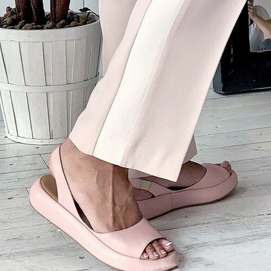 Open Toe Cushioned Sandals With Slim Straps