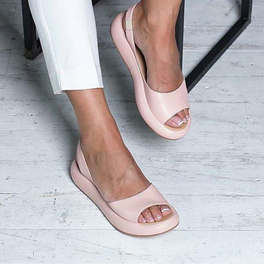 Open Toe Cushioned Sandals With Slim Straps