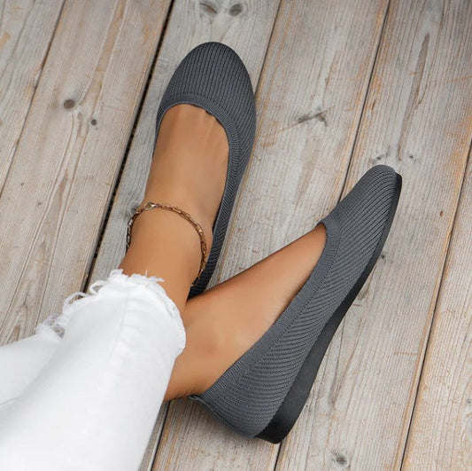 Slip-On Ballet Flats With Cushioned PU Insole