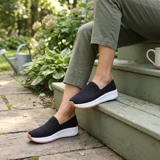 Women's Knit Platform Orthopedic Sneakers