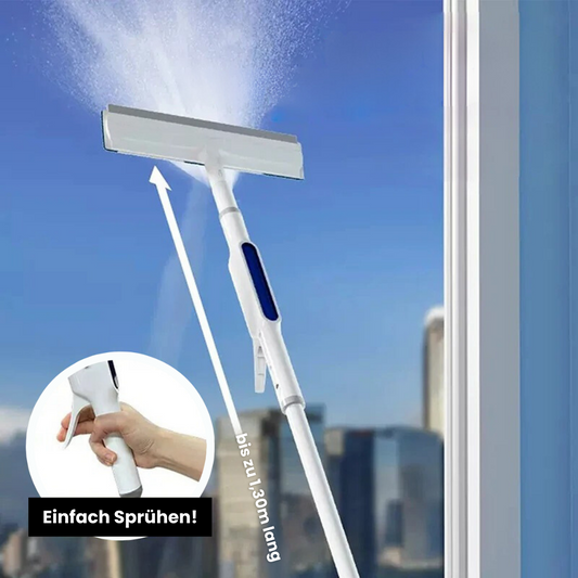 3 in 1 Rotating Window Cleaner with Telescopic Pole and Spray