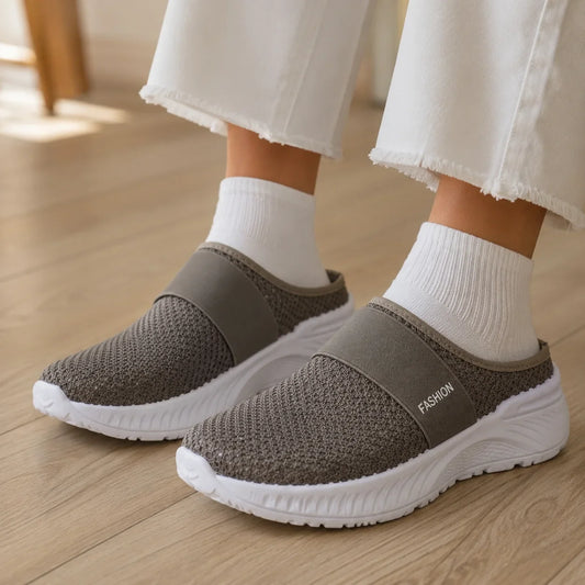 Slip-On Platform Mesh Sneaker Mules