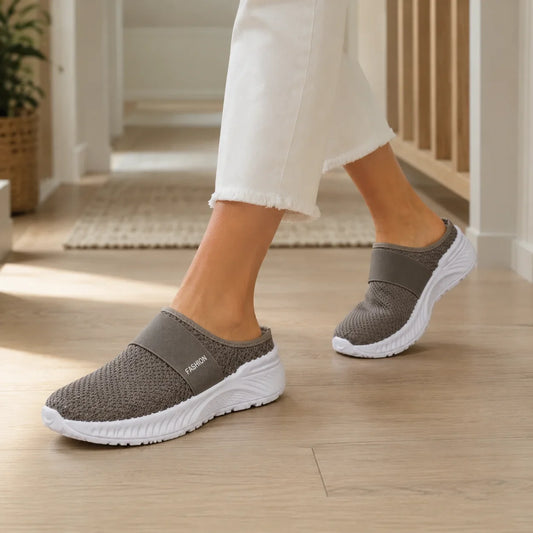 Slip-On Platform Mesh Sneaker Mules