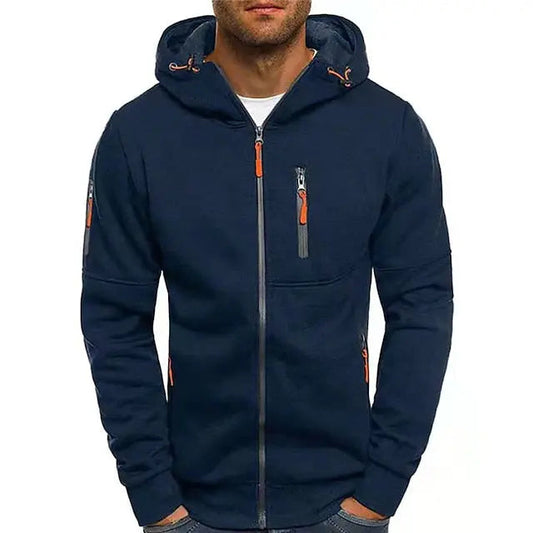 Men's Full-Zip Hoodie With Front Pockets