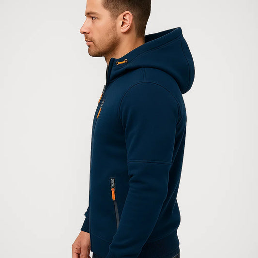 Men's Full-Zip Hoodie With Front Pockets