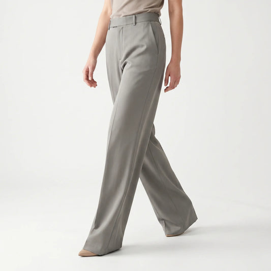 Tailored High-Waisted Wide-Leg Trousers