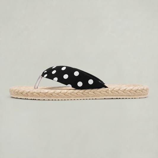Women's Polka Dot Strap Flip Flops