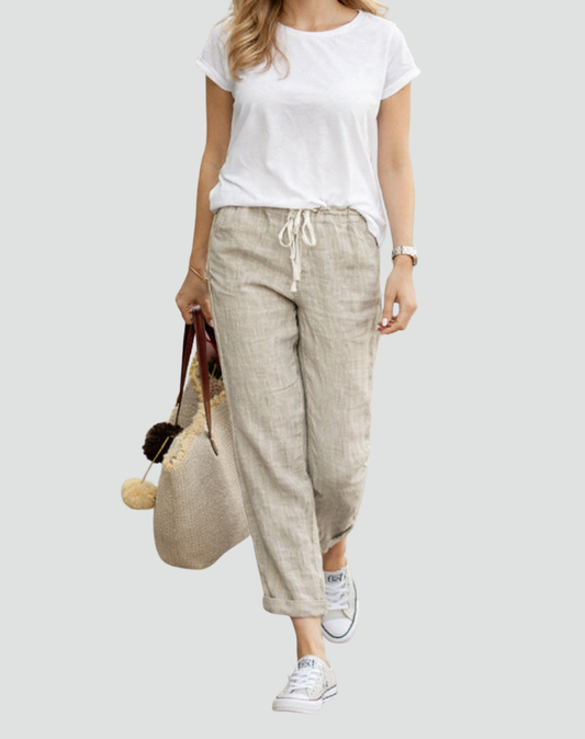 Drawstring Relaxed Fit Summer Pants