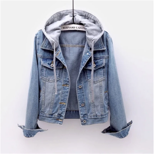 Luna | Stylish Casual Women's Denim Jacket with Removable Hood