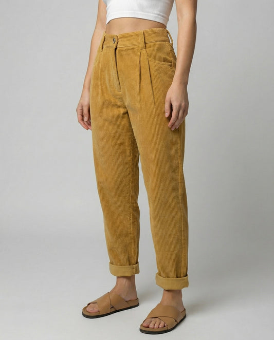 Lisa Wide-Leg Corduroy Trousers for Women