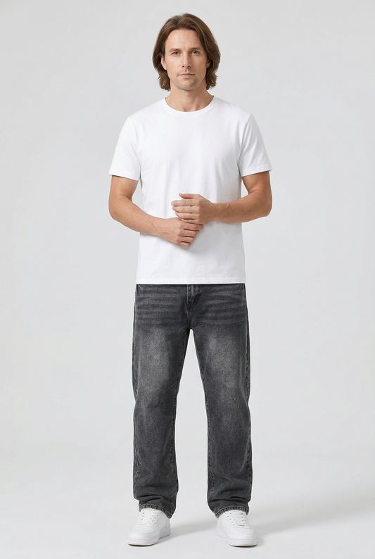 Men's Loose Fit Straight Leg Jeans
