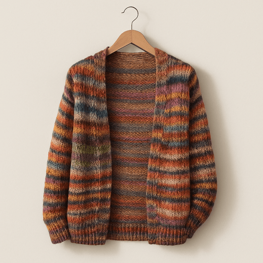 Multicolour Knit Cardigan Relaxed Fit