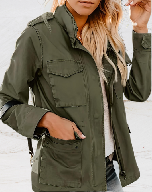 Women's Casual Multi-Pocket Utility Jacket