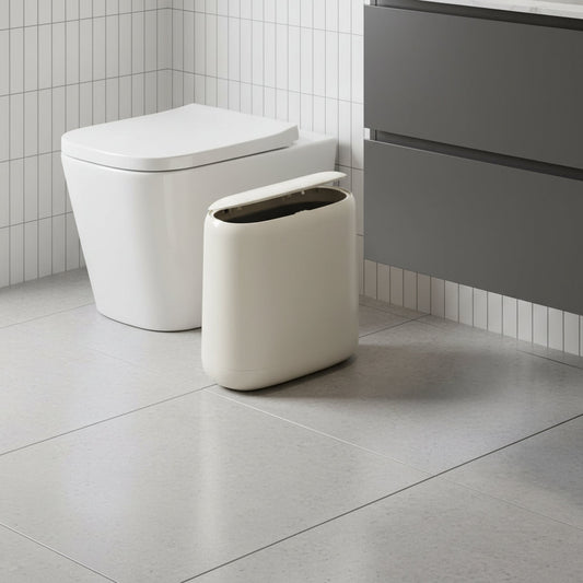Slim Line Plastic Waste Bin For Small Spaces