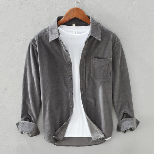 Relaxed Fit Corduroy Button Up Shirt