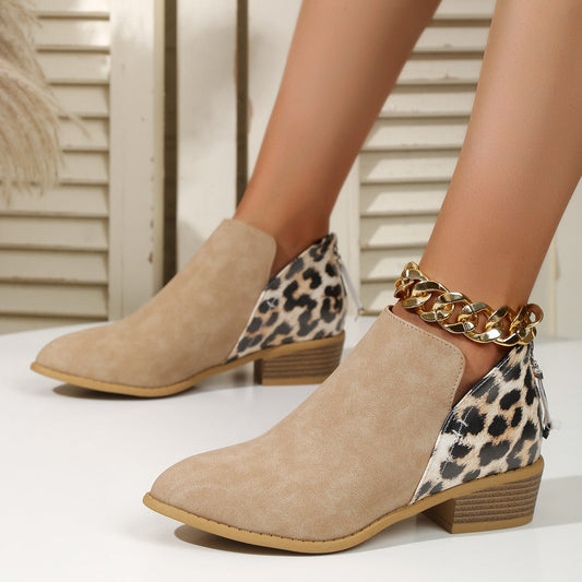 Bold Animal Print Ankle Boots