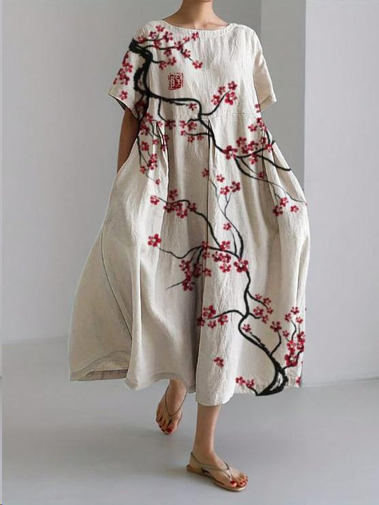 Bohemian Floral Print Maxi Dress