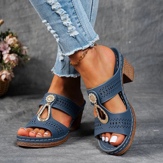 Women's Orthopedic Slip-On Wedge Sandals