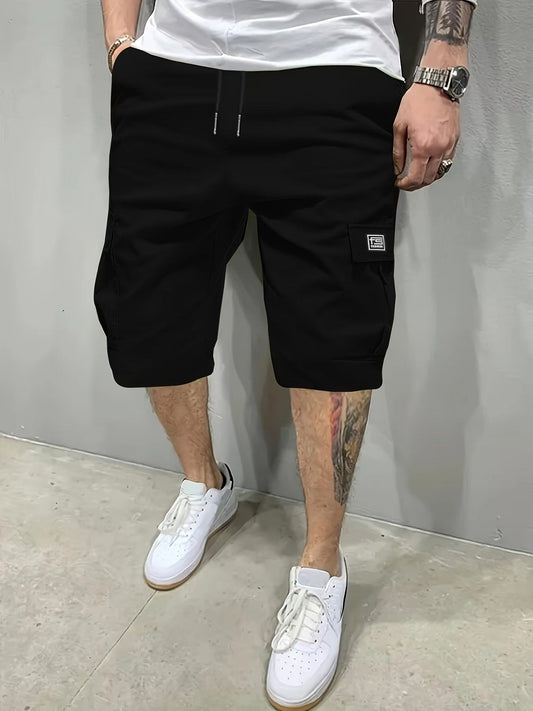 Cotton Twill Tactical Cargo Shorts with Snap Pockets
