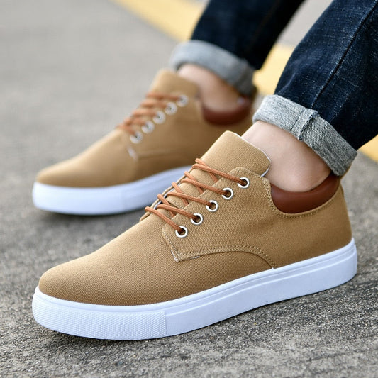 Men's David Canvas Sneakers With White Sole