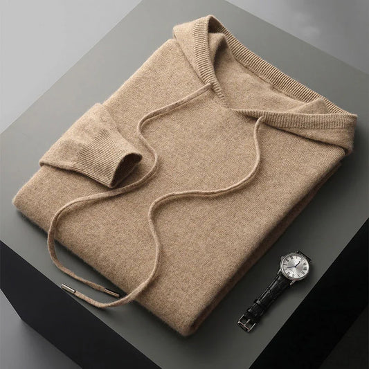 Men's Merino Wool Pullover Hoodie